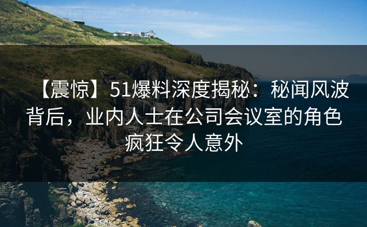 【震惊】51爆料深度揭秘：秘闻风波背后，业内人士在公司会议室的角色疯狂令人意外